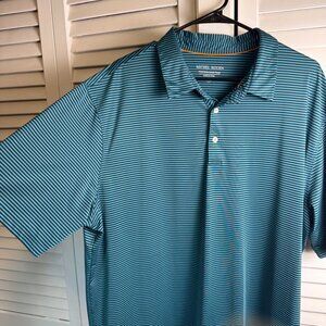 Michel Rouen Performance Polo Shirt 3XL Striped golf wicking outdoor comfort